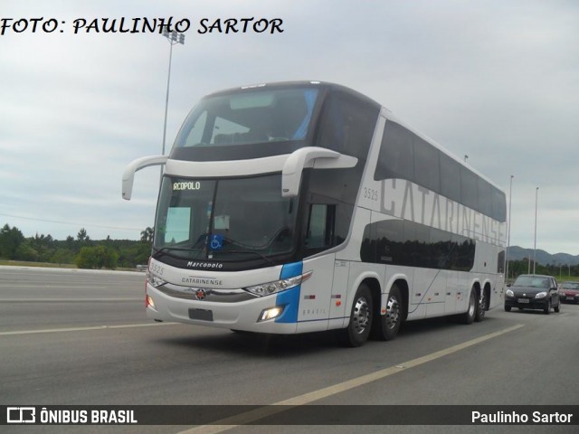 Auto Viação Catarinense 3525 na cidade de Palhoça, Santa Catarina, Brasil, por Paulinho Sartor. ID da foto: 6655875.