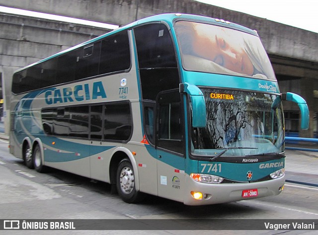 Viação Garcia 7741 na cidade de Curitiba, Paraná, Brasil, por Vagner Valani. ID da foto: 6655844.