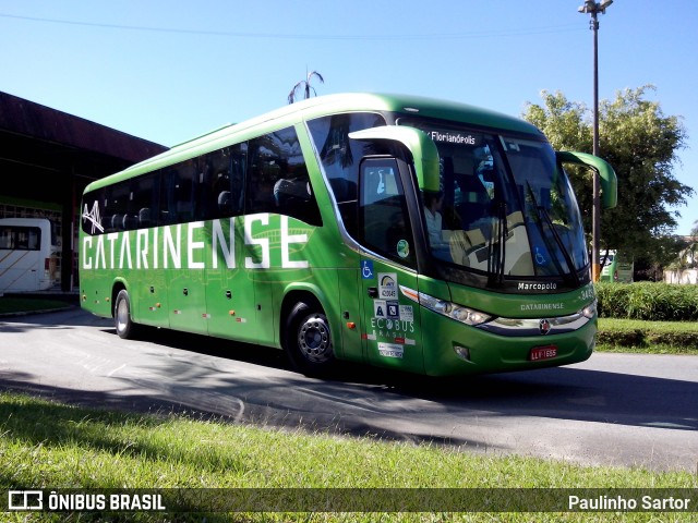 Auto Viação Catarinense 3445 na cidade de Jaraguá do Sul, Santa Catarina, Brasil, por Paulinho Sartor. ID da foto: 6655842.