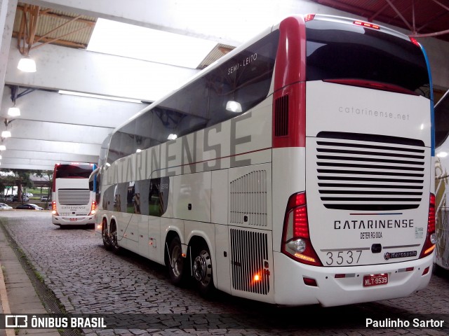 Auto Viação Catarinense 3537 na cidade de Joinville, Santa Catarina, Brasil, por Paulinho Sartor. ID da foto: 6655888.