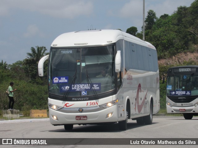 Coletivo Transportes 1508 na cidade de São Lourenço da Mata, Pernambuco, Brasil, por Luiz Otavio Matheus da Silva. ID da foto: 6657420.