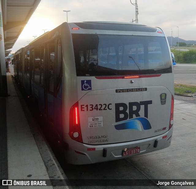 Transportes Barra E13422C na cidade de Rio de Janeiro, Rio de Janeiro, Brasil, por Jorge Gonçalves. ID da foto: 6658345.