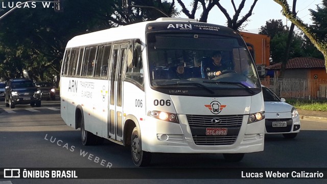 ARN Transportes e Viagens - Nodari Tur 006 na cidade de Curitiba, Paraná, Brasil, por Lucas Weber Calizario. ID da foto: 6657327.