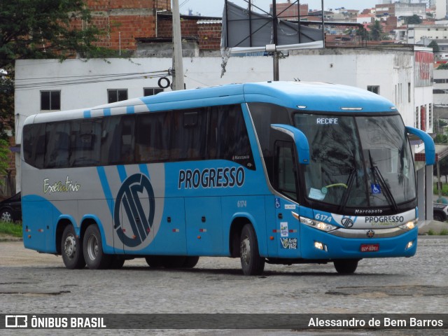 Auto Viação Progresso 6174 na cidade de Caruaru, Pernambuco, Brasil, por Alessandro de Bem Barros. ID da foto: 6660915.