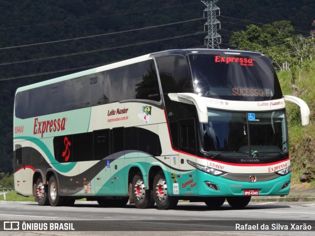 Expressa Turismo 55400 na cidade de Petrópolis, Rio de Janeiro, Brasil, por Rafael da Silva Xarão. Número da foto: #6662327.