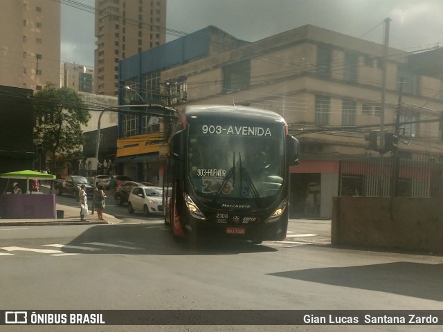 TCGL - Transportes Coletivos Grande Londrina 2108 na cidade de Londrina, Paraná, Brasil, por Gian Lucas  Santana Zardo. Número da foto: #6665671.