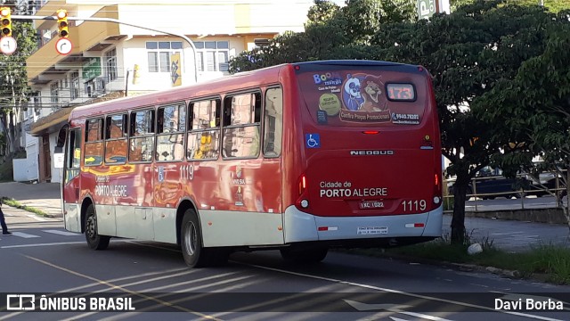 Trevo Transportes Coletivos 1119 na cidade de Porto Alegre, Rio Grande do Sul, Brasil, por Davi Borba. ID da foto: 6663195.