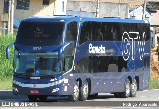 Viação Cometa 18305 na cidade de Conselheiro Lafaiete, Minas Gerais, Brasil, por Rodrigo  Aparecido. ID da foto: 6664640.