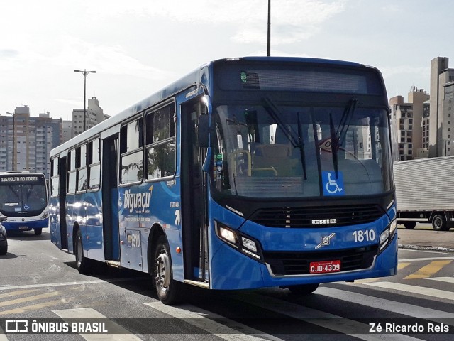 Biguaçu Transportes Coletivos Administração e Participação 1810 na cidade de Florianópolis, Santa Catarina, Brasil, por Zé Ricardo Reis. ID da foto: 6664345.