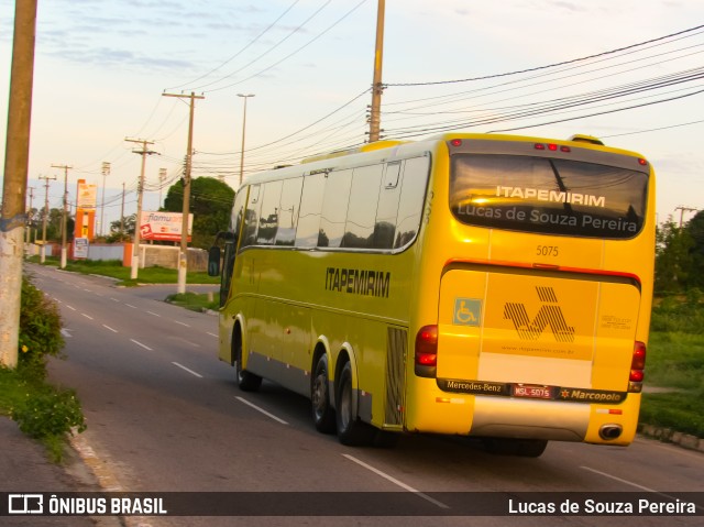 Viação Itapemirim 5075 na cidade de Campos dos Goytacazes, Rio de Janeiro, Brasil, por Lucas de Souza Pereira. ID da foto: 6663549.