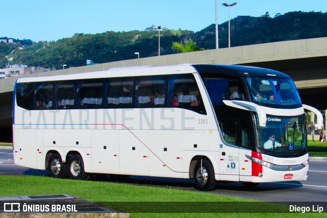 Auto Viação Catarinense 3385 na cidade de Florianópolis, Santa Catarina, Brasil, por Diego Lip. Número da foto: #6616309.