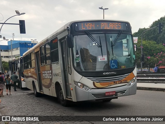 Transportes Fabio's RJ 154.080 na cidade de Rio de Janeiro, Rio de Janeiro, Brasil, por Carlos Alberto de Oliveira Júnior. ID da foto: 6615814.