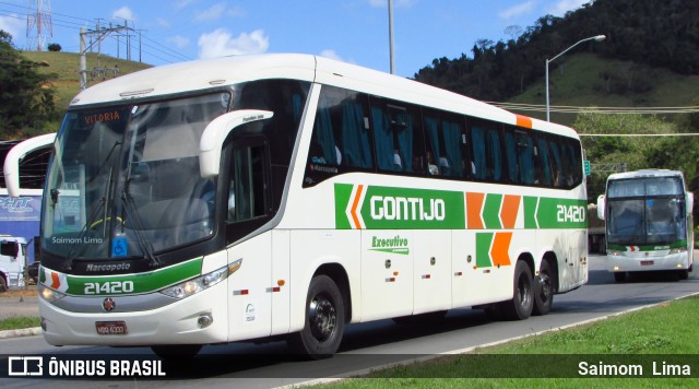 Empresa Gontijo de Transportes 21420 na cidade de Viana, Espírito Santo, Brasil, por Saimom  Lima. Número da foto: #6615154.