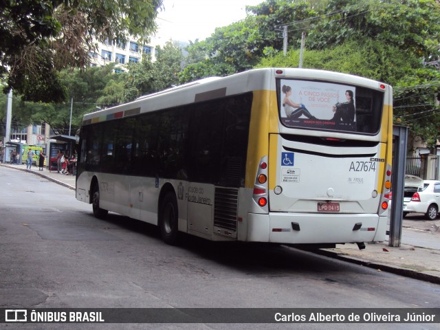 Transportes Vila Isabel A27674 na cidade de Rio de Janeiro, Rio de Janeiro, Brasil, por Carlos Alberto de Oliveira Júnior. ID da foto: 6615898.