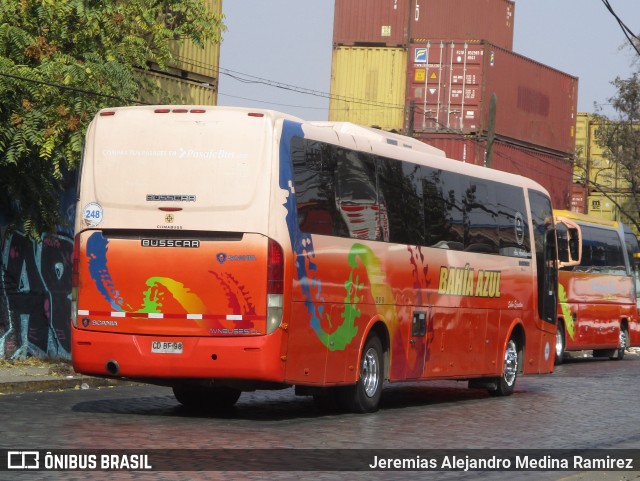 Empresa de Buses Bahia Azul 248 na cidade de Santiago, Santiago, Metropolitana de Santiago, Chile, por Jeremias Alejandro Medina Ramirez. Número da foto: #6666990.
