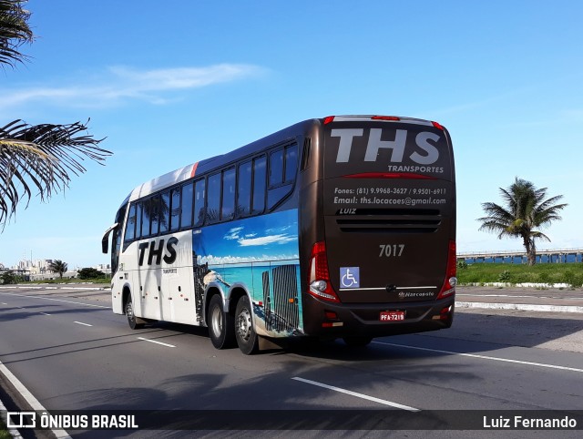 THS Transportes 7017 na cidade de Maceió, Alagoas, Brasil, por Luiz Fernando. Número da foto: #6667356.