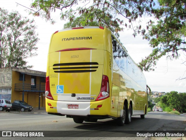 Viação Itapemirim 60063 na cidade de Belo Horizonte, Minas Gerais, Brasil, por Douglas Célio Brandao. ID da foto: 6666151.