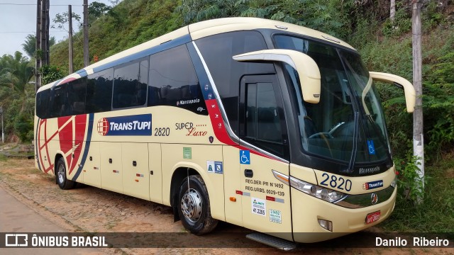 TransTupi Turismo e Fretamento 2820 na cidade de Valença, Rio de Janeiro, Brasil, por Danilo  Ribeiro. ID da foto: 6668416.