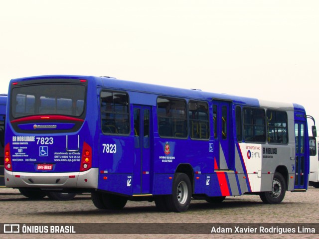 BR Mobilidade Baixada Santista 7823 na cidade de São Vicente, São Paulo, Brasil, por Adam Xavier Rodrigues Lima. ID da foto: 6670006.