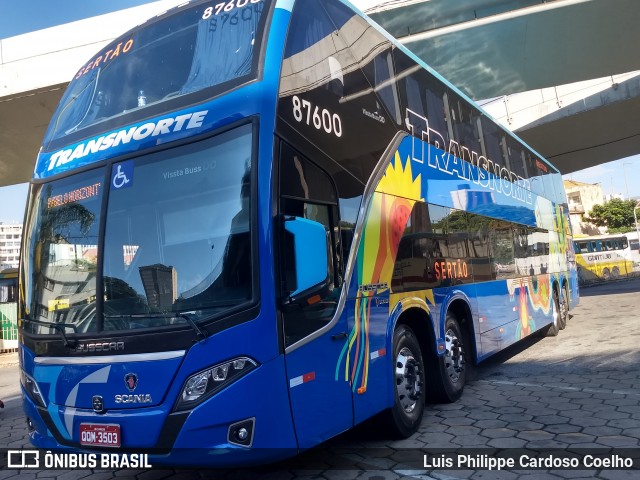 Transnorte - Transporte e Turismo Norte de Minas 87600 na cidade de Belo Horizonte, Minas Gerais, Brasil, por Luis Philippe Cardoso Coelho. ID da foto: 6670746.