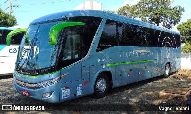 Viação Garcia 7256 na cidade de Foz do Iguaçu, Paraná, Brasil, por Vagner Valani. ID da foto: 6671792.