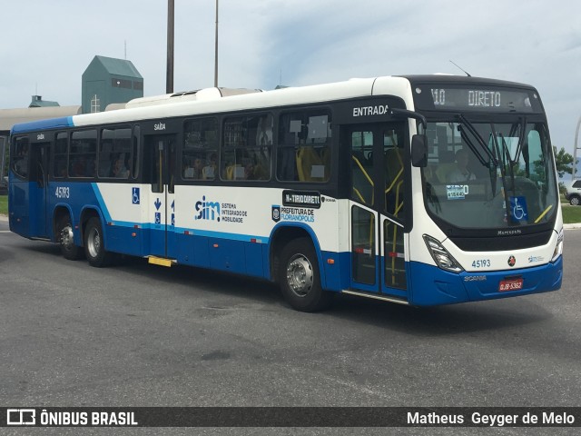 Insular Transportes Coletivos 45193 na cidade de Florianópolis, Santa Catarina, Brasil, por Matheus  Geyger de Melo. Número da foto: #6670410.