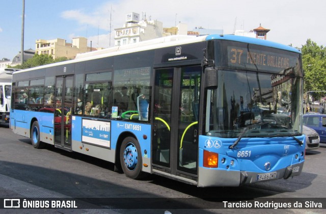 EMT Madrid - Empresa Municipal de Transportes de Madrid 6651 na cidade de Madrid, Madrid, Madrid, Espanha, por Tarcisio Rodrigues da Silva. ID da foto: 6671348.