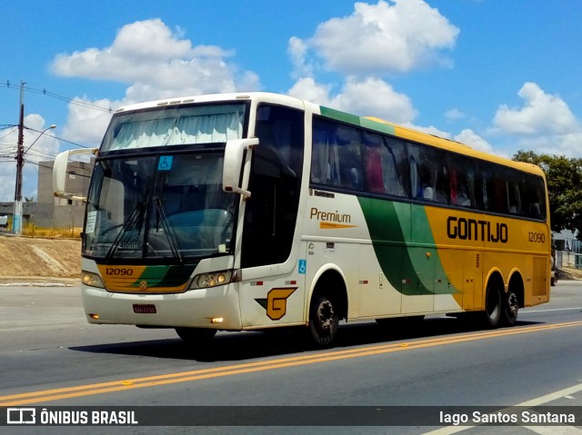 Empresa Gontijo de Transportes 12090 na cidade de Eunápolis, Bahia, Brasil, por Iago Santos Santana. ID da foto: 6671497.