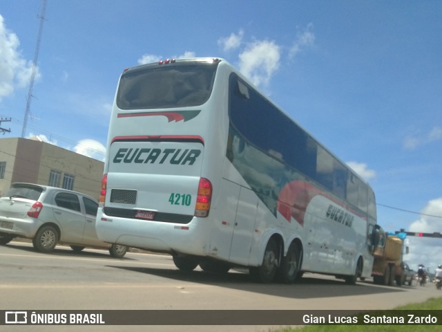 Eucatur - Empresa União Cascavel de Transportes e Turismo 4210 na cidade de Ji-Paraná, Rondônia, Brasil, por Gian Lucas  Santana Zardo. ID da foto: 6671459.