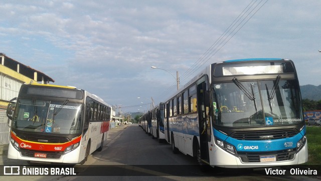 Viação Nossa Senhora das Graças A71555 na cidade de Rio de Janeiro, Rio de Janeiro, Brasil, por Victor  Oliveira. Número da foto: #6674476.