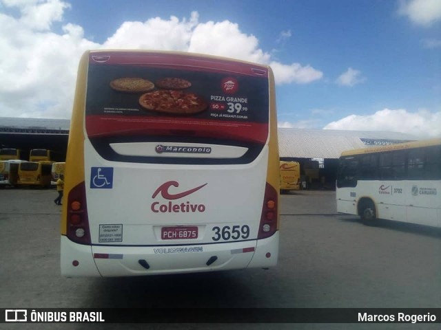 Coletivo Transportes 3659 na cidade de Caruaru, Pernambuco, Brasil, por Marcos Rogerio. ID da foto: 6673175.