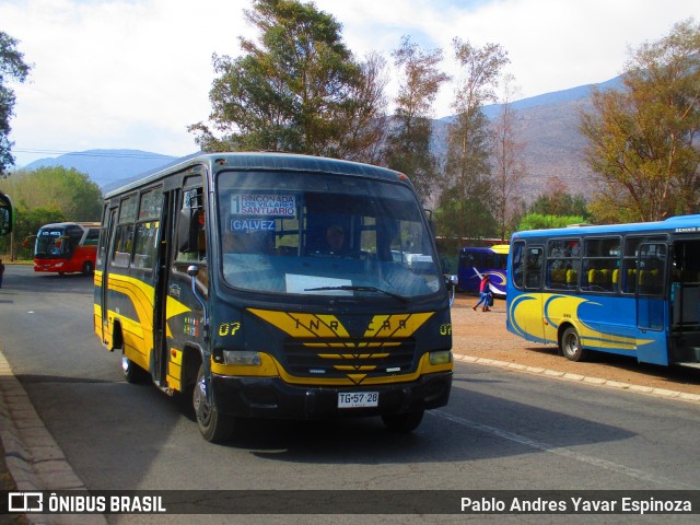 Buses Portus 07 na cidade de Rinconada, Los Andes, Valparaíso, Chile, por Pablo Andres Yavar Espinoza. ID da foto: 6673146.