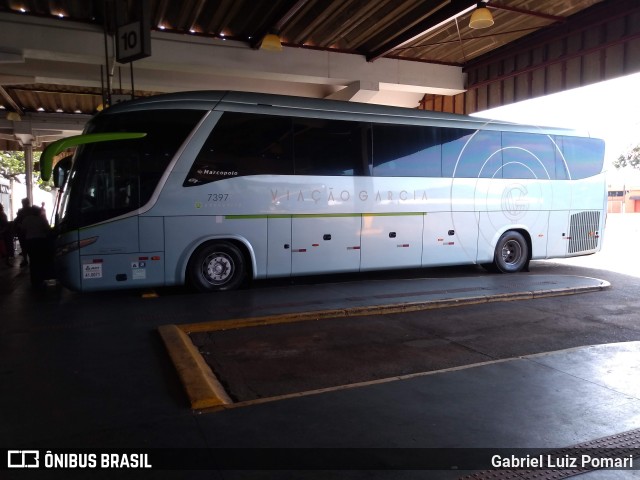 Viação Garcia 7397 na cidade de Ourinhos, São Paulo, Brasil, por Gabriel Luiz Pomari. ID da foto: 6674543.