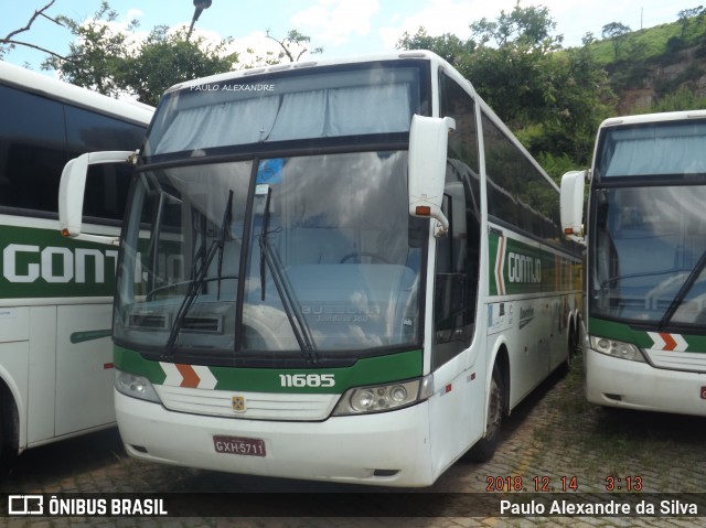 Empresa Gontijo de Transportes 11685 na cidade de Belo Horizonte, Minas Gerais, Brasil, por Paulo Alexandre da Silva. ID da foto: 6675401.