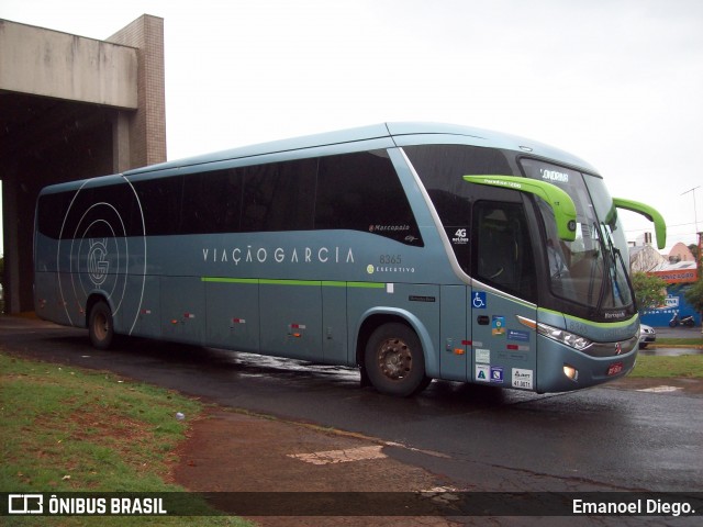 Viação Garcia 8365 na cidade de Apucarana, Paraná, Brasil, por Emanoel Diego.. ID da foto: 6673040.