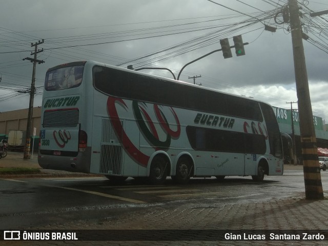 Eucatur - Empresa União Cascavel de Transportes e Turismo 3830 na cidade de Ji-Paraná, Rondônia, Brasil, por Gian Lucas  Santana Zardo. ID da foto: 6675041.