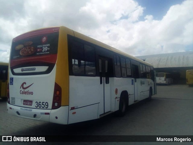 Coletivo Transportes 3659 na cidade de Caruaru, Pernambuco, Brasil, por Marcos Rogerio. ID da foto: 6673156.