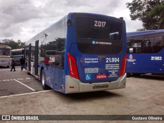 Viação Osasco 21.994 na cidade de São Paulo, São Paulo, Brasil, por Gustavo Oliveira. Número da foto: #6677724.