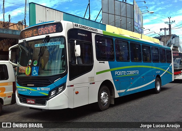 Viação Ponte Coberta RJ 190.031 na cidade de Rio de Janeiro, Rio de Janeiro, Brasil, por Jorge Lucas Araújo. Número da foto: #6678045.