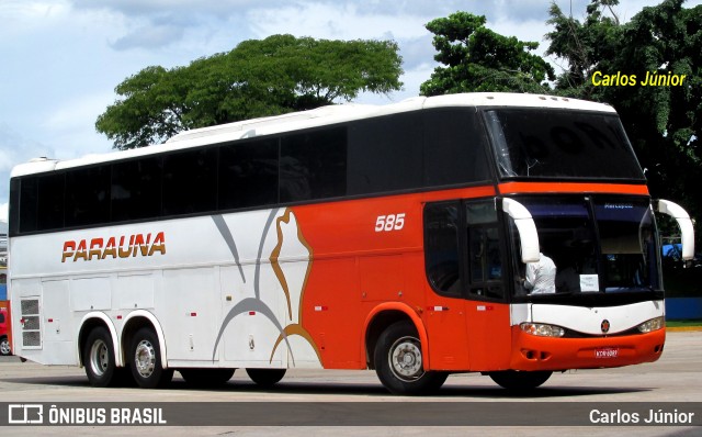 Viação Paraúna 585 na cidade de Goiânia, Goiás, Brasil, por Carlos Júnior. ID da foto: 6677811.