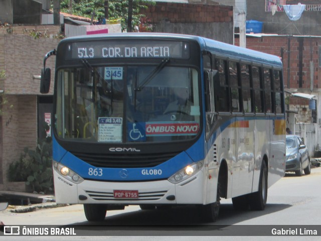 Transportadora Globo 863 na cidade de Recife, Pernambuco, Brasil, por Gabriel Lima. Número da foto: #6676524.