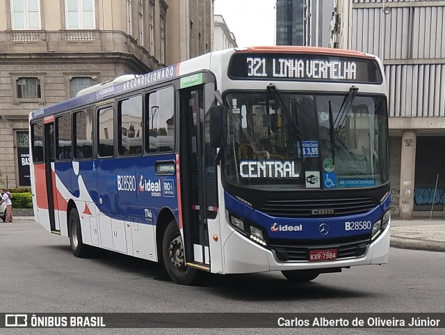 Viação Ideal B28580 na cidade de Rio de Janeiro, Rio de Janeiro, Brasil, por Carlos Alberto de Oliveira Júnior. ID da foto: 6678534.