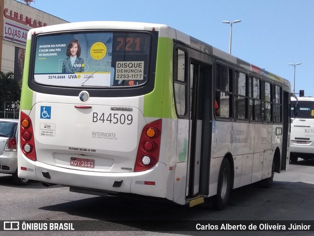 Auto Viação Três Amigos B44509 na cidade de Rio de Janeiro, Rio de Janeiro, Brasil, por Carlos Alberto de Oliveira Júnior. Número da foto: #6678345.