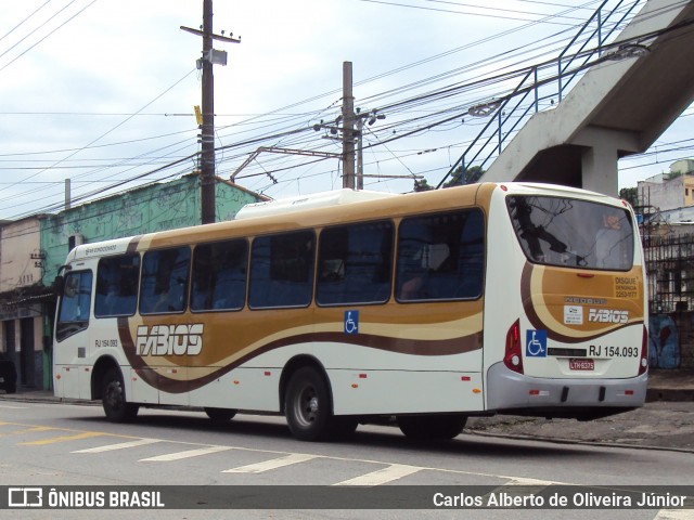 Transportes Fabio's RJ 154.093 na cidade de Rio de Janeiro, Rio de Janeiro, Brasil, por Carlos Alberto de Oliveira Júnior. Número da foto: #6678466.