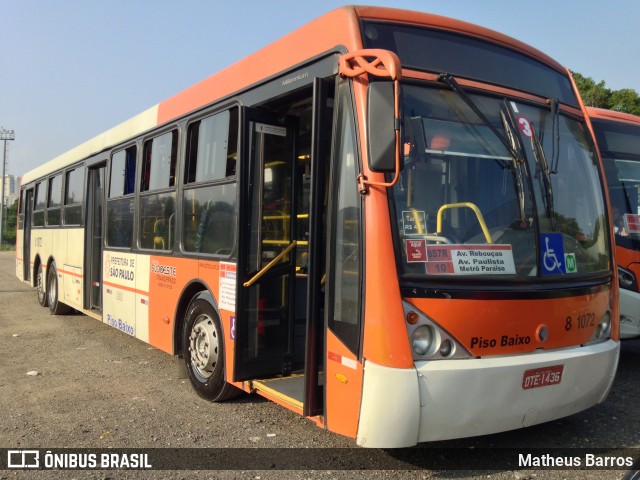 TRANSPPASS - Transporte de Passageiros 8 1072 na cidade de São Paulo, São Paulo, Brasil, por Matheus Barros. ID da foto: 6680053.