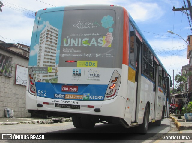 Transportadora Globo 862 na cidade de Recife, Pernambuco, Brasil, por Gabriel Lima. ID da foto: 6680080.