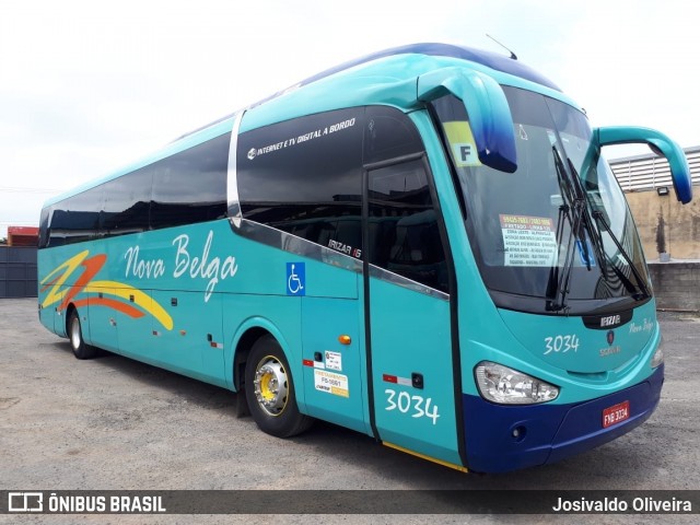 Nova Belga Transportadora Turística 3034 na cidade de Guarulhos, São Paulo, Brasil, por Josivaldo Oliveira. Número da foto: #6680009.