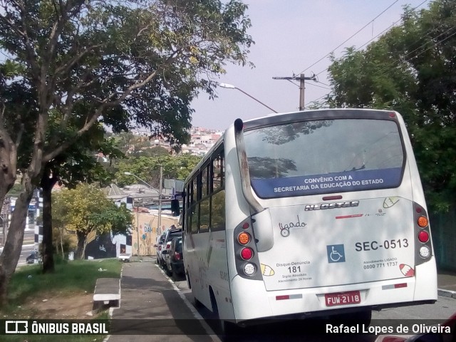EMTU - Empresa Metrop. de Transp. Urbanos SEC-0513 na cidade de São Paulo, São Paulo, Brasil, por Rafael Lopes de Oliveira. Número da foto: #6681583.