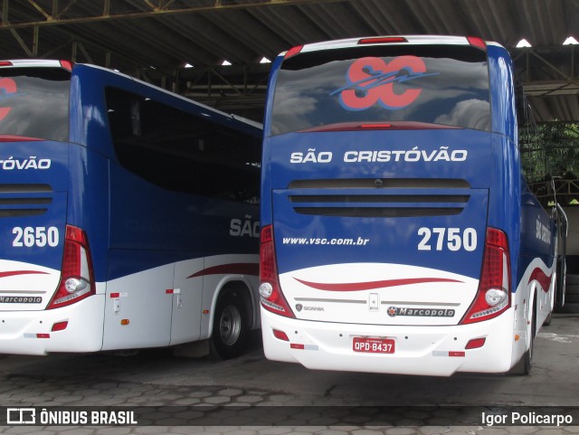 Viação São Cristóvão 2750 na cidade de Divinópolis, Minas Gerais, Brasil, por Igor Policarpo. ID da foto: 6680930.