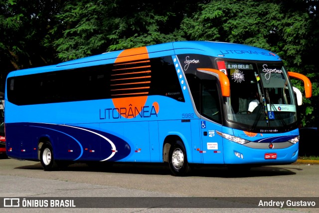 Litorânea Transportes Coletivos 5982 na cidade de São Paulo, São Paulo, Brasil, por Andrey Gustavo. ID da foto: 6680100.